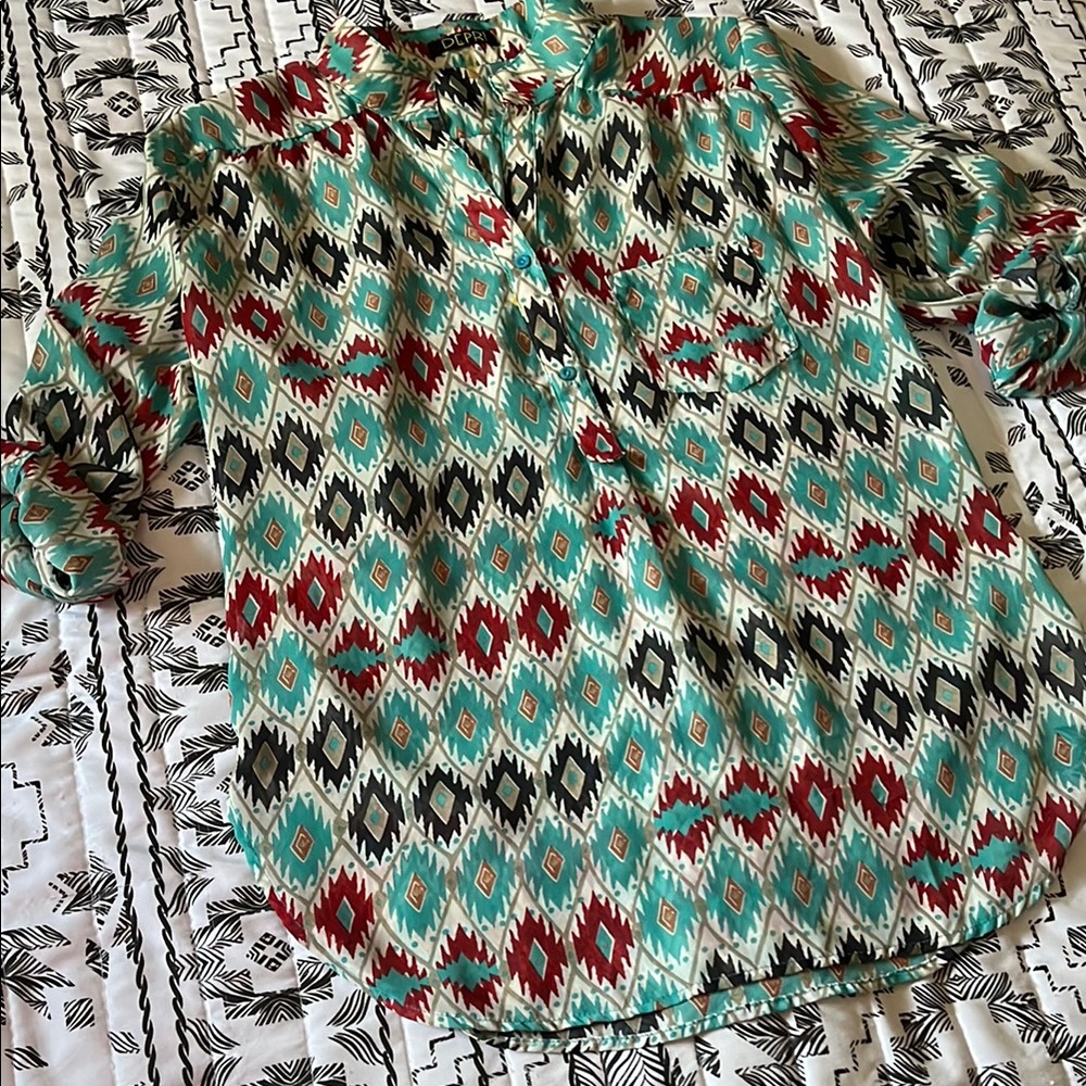 Depri Aztec Too Blouse Size L